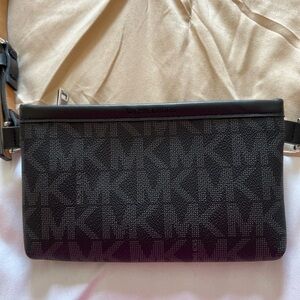 Michael Kors Black Monogram Belt Bag